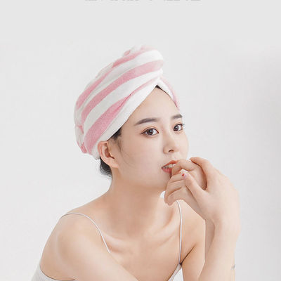 Hochabsorbierende Mikrofiber-Haartrocknungs-Turban für schnell trockenes lockiges, langes und dickes Haar