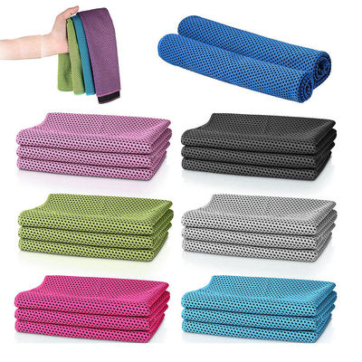 Logo Rot Mikrofiber Sport Fitnessstudio Instant Cooling Handtuch 30*100cm oder benutzerdefinierte Größe Rot Farbe