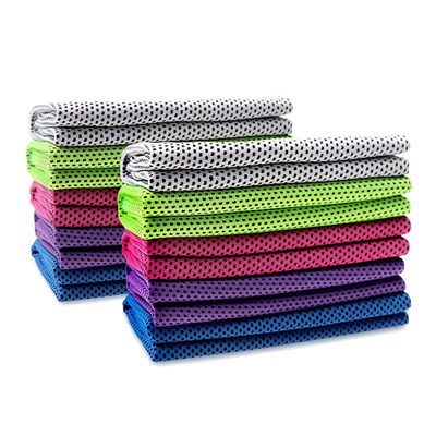 Logo Rot Mikrofiber Sport Fitnessstudio Instant Cooling Handtuch 30*100cm oder benutzerdefinierte Größe Rot Farbe