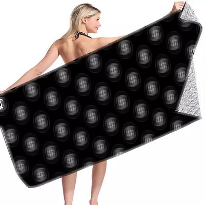 Probe schnell trockene Mikrofiber Luxus-Strandhandtuch mit benutzerdefiniertem Logo und Rechteckform