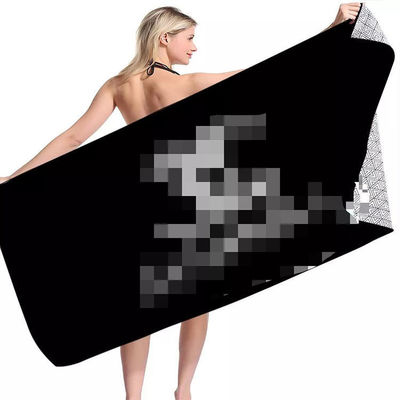 Probe schnell trockene Mikrofiber Luxus-Strandhandtuch mit benutzerdefiniertem Logo und Rechteckform