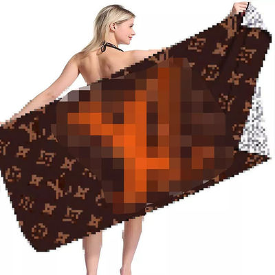 Probe schnell trockene Mikrofiber Luxus-Strandhandtuch mit benutzerdefiniertem Logo und Rechteckform