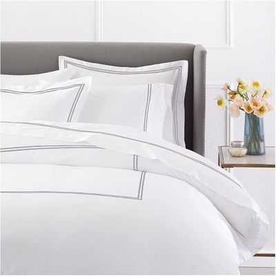 Europäischer und amerikanischer Stil 400TC Luxus-Embroidered Duvet Cover Set für Queen Size Bett
