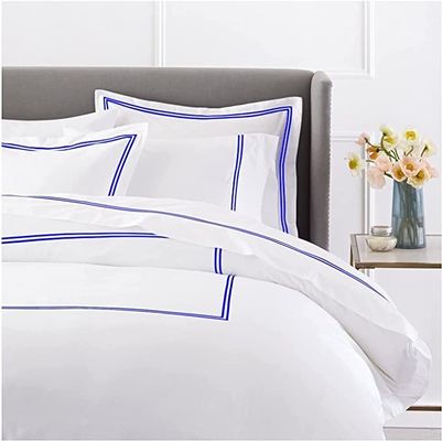 Europäischer und amerikanischer Stil 400TC Luxus-Embroidered Duvet Cover Set für Queen Size Bett