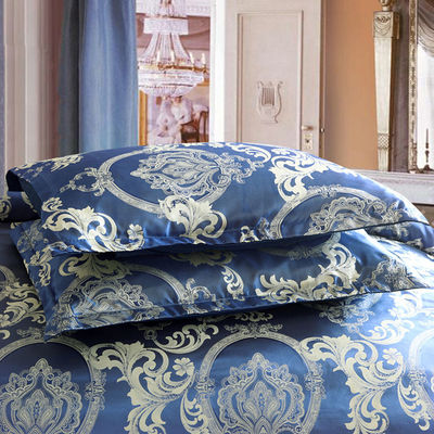 Massivfarbiger Satin-Tücher-Deckel-Set im europäischen Retro-Barock-Stil