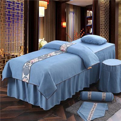 Moderner Massagestil Tischdeckel Luxus Spa Rein Mikrofiber 4 Stück Bettwäsche