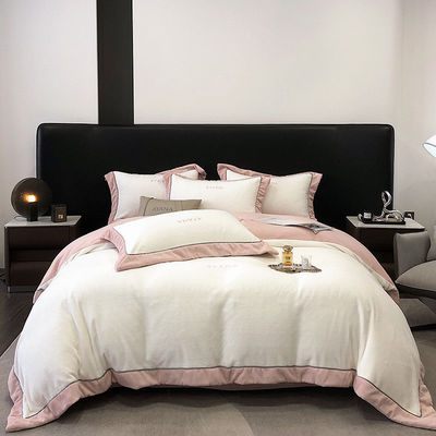 Erleben Sie ultimativen Komfort mit King Size Duvet Sets Luxuriöse Baumwolle Samt Bettwäsche