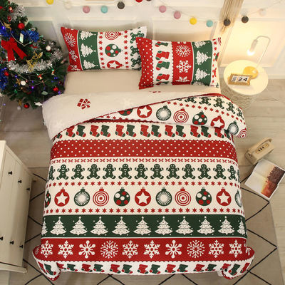Gewandte Stoffdichte Winterfest Bettwäsche Komfort Set für zu Hause Weihnachten 4pc Set
