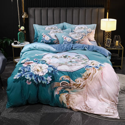 Modische gewaschene Tencel-Bettwäsche Set Bettwäsche Set umweltfreundlich und weich Handgefühl