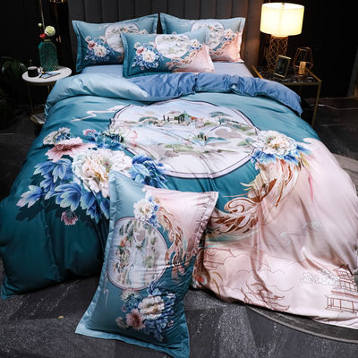 Modische gewaschene Tencel-Bettwäsche Set Bettwäsche Set umweltfreundlich und weich Handgefühl