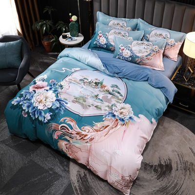 Modische gewaschene Tencel-Bettwäsche Set Bettwäsche Set umweltfreundlich und weich Handgefühl