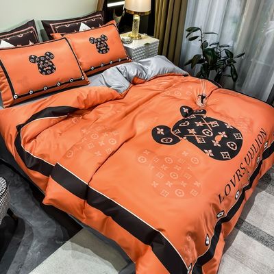 100% Polyester Hochzeits-Vier-Stücke-Set Bettwäsche für Hotel und Zuhause